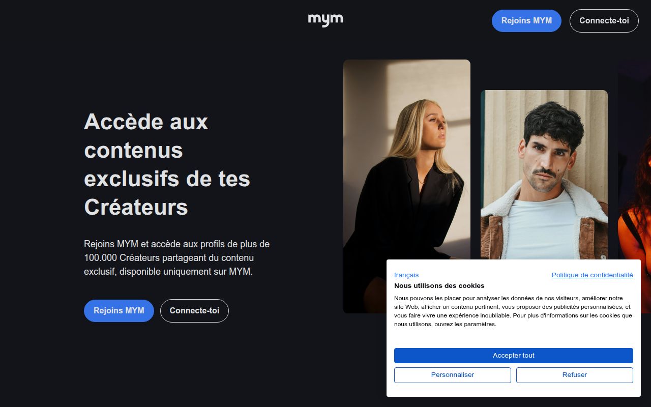 Capture d'écran de MYM